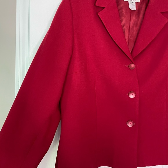 VTG red 14 Pendleton wool blazer buttons virgin - Picture 5 of 11